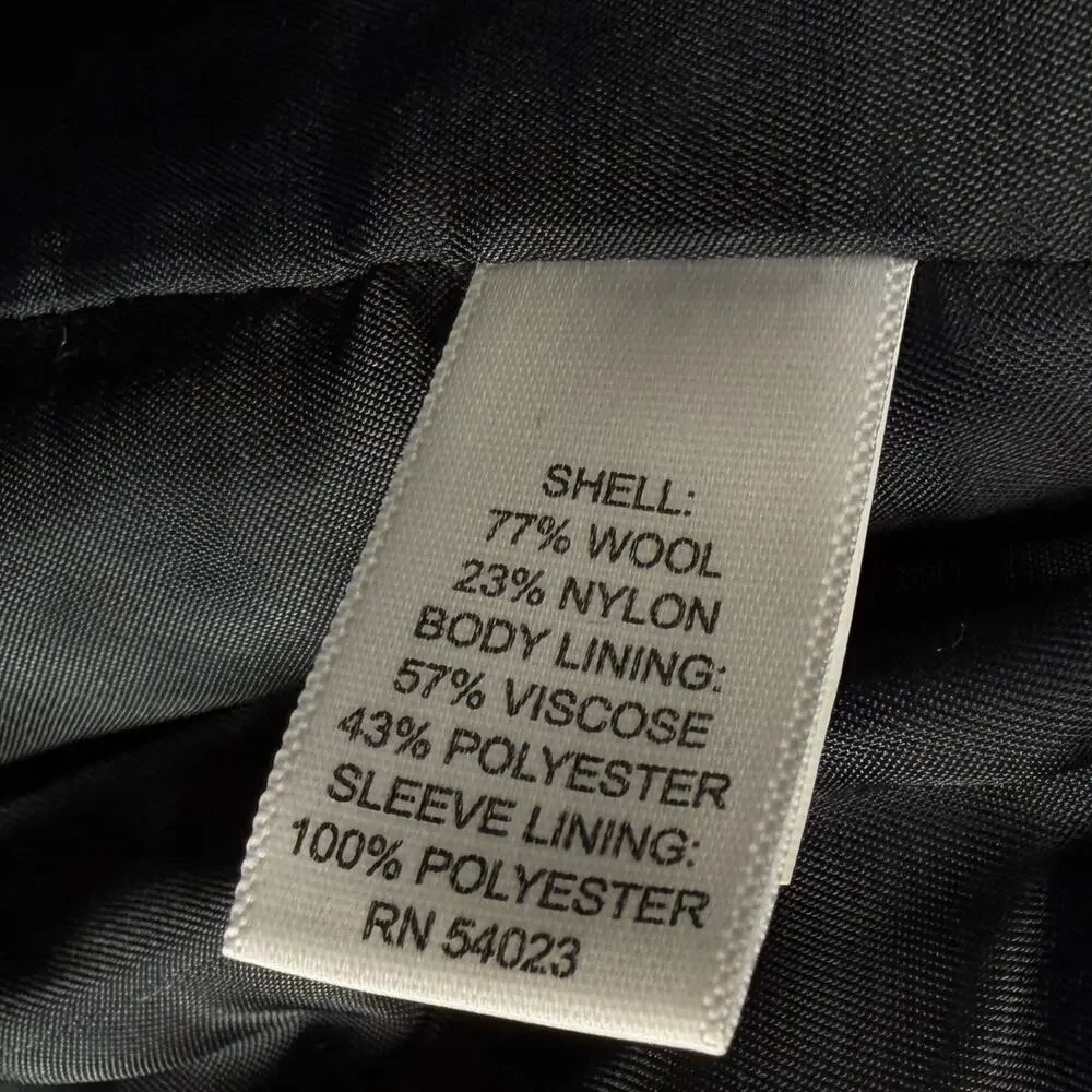 Banana Republic Wool Topcoat Overcoat Coat Mens Medium Black
